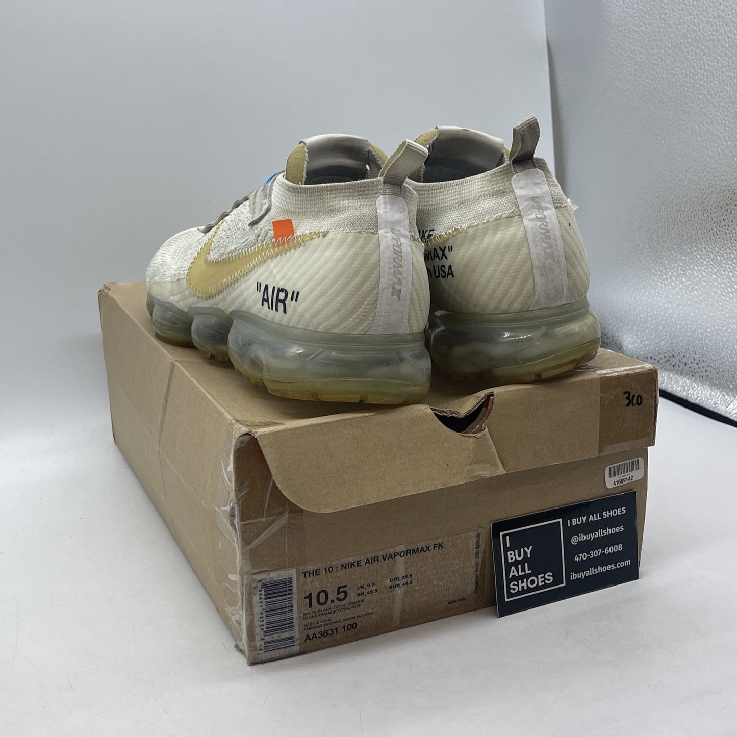 Size 10.5 - Nike Off-White x Air VaporMax Part 2 White Suede (AA3831-100)