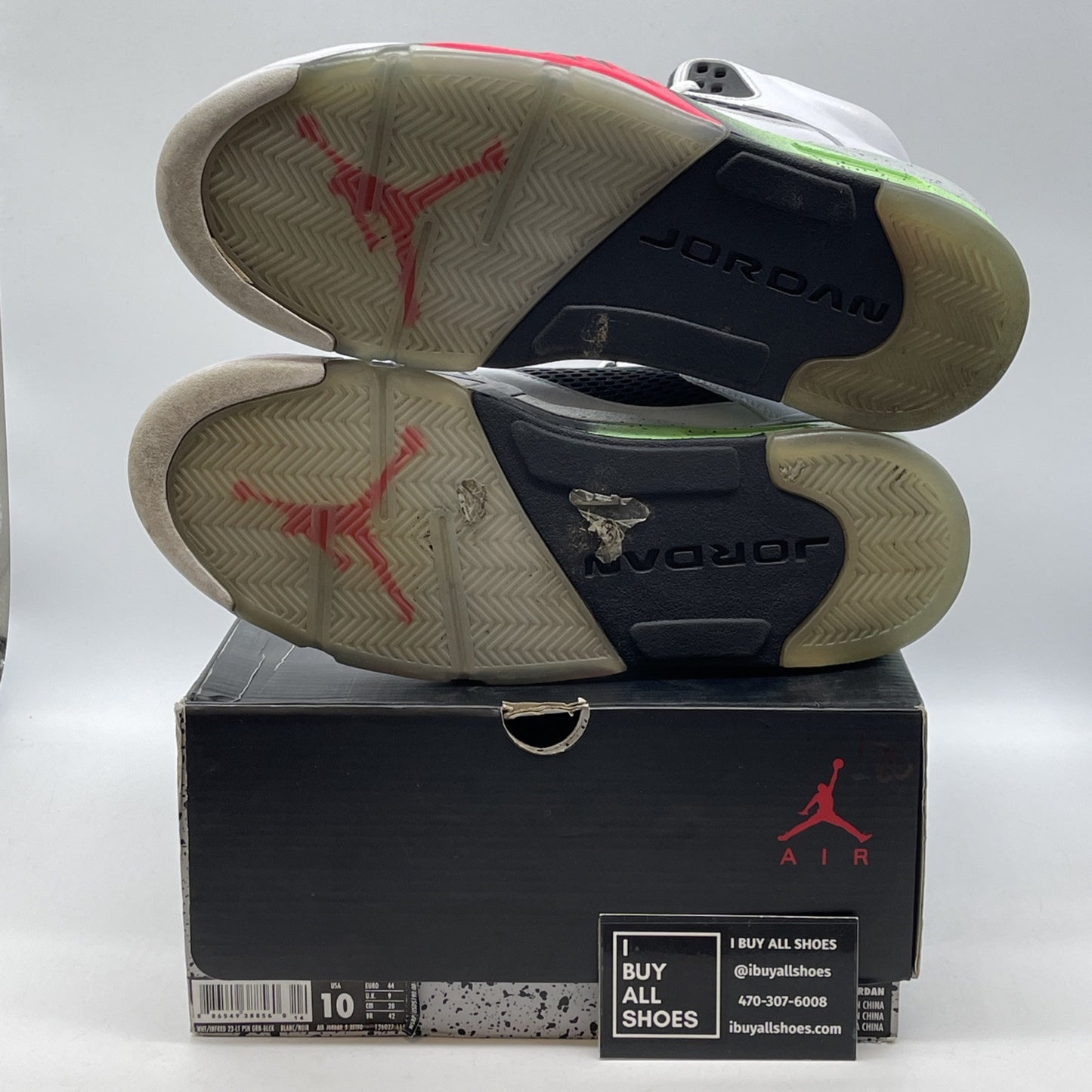Size 10 - Air Jordan 5 Retro Pro Stars White Black Leather (136027-115)