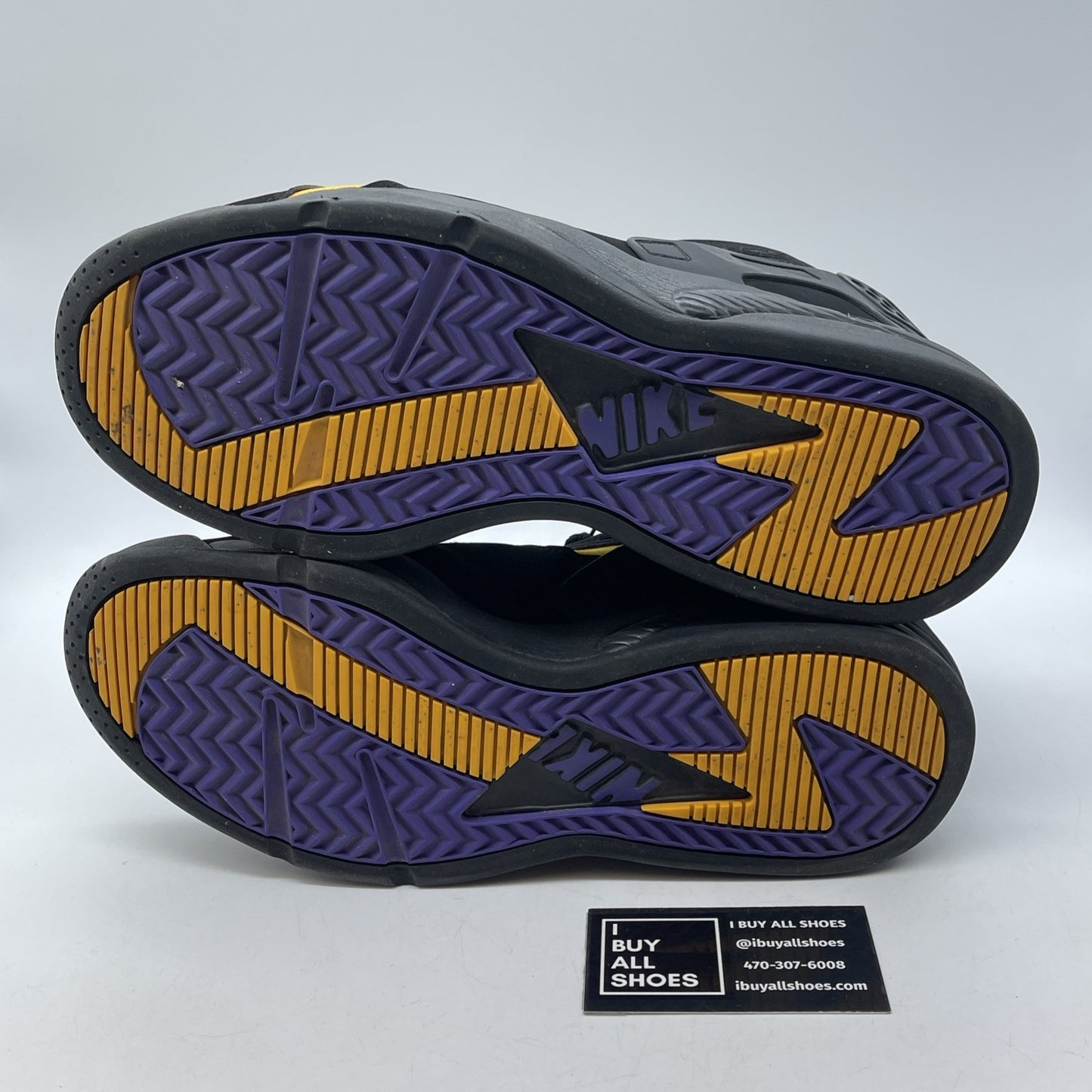 Size 11 - Nike Air Flight Huarache Lakers Away Black Suede Leather (FD0188001)