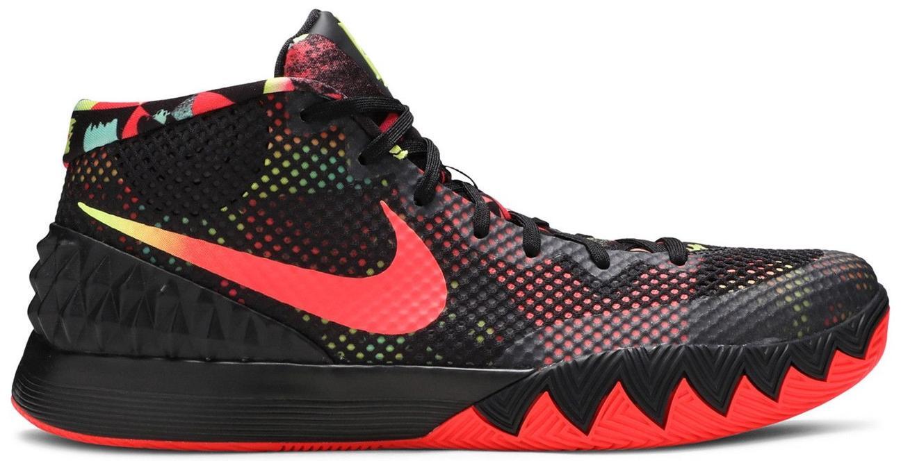 Size 9.5 - Nike Kyrie 1 Dream Black Pink Red Suede Leather (705277-016)