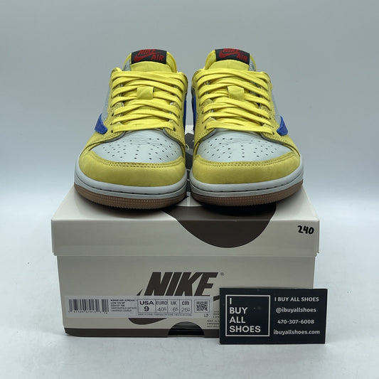 Size 9W - Travis Scott x Air Jordan 1 Retro OG SP Low Canary Suede (DZ4137-700)