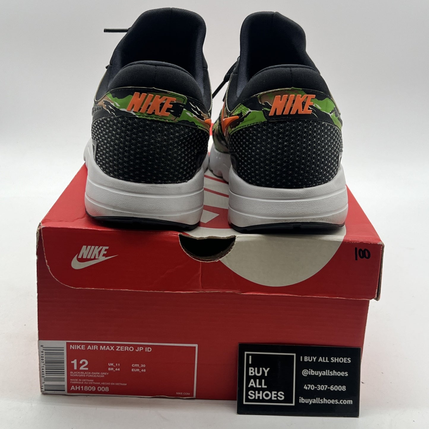 Size 12 - Nike Atmos x Air Max Zero iD Tiger Camo (AH1809-008)