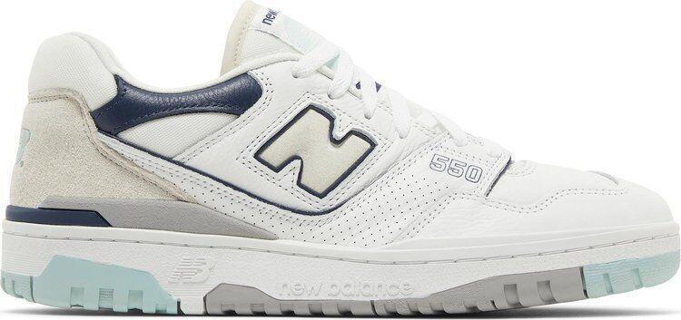 Size 13 - New Balance 550 White Winter Fog  Blue Grey Suede Leather (BB550WCA)
