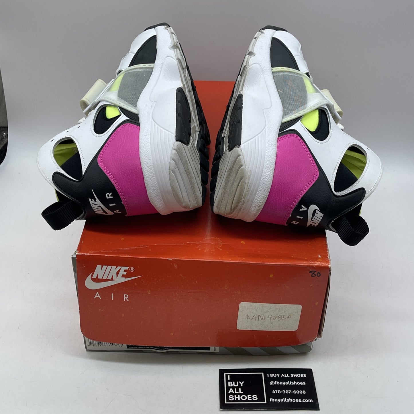 Size 9.5 - Nike Air Huarache Magenta Black White  Leather Suede (DD1068-104)