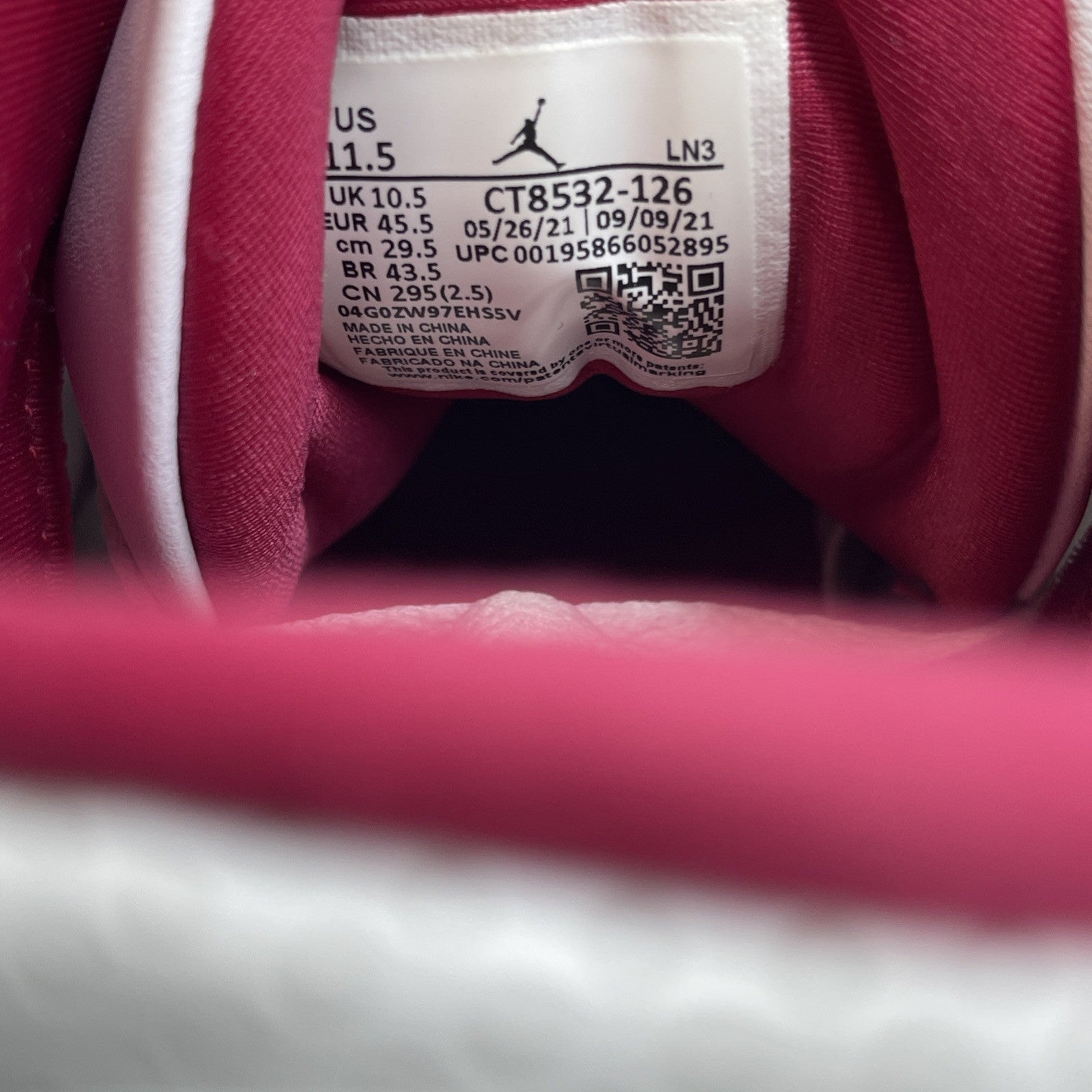 Size 11.5 - Jordan 3 Retro Mid Cardinal Red White Grey Suede (CT8532-126)