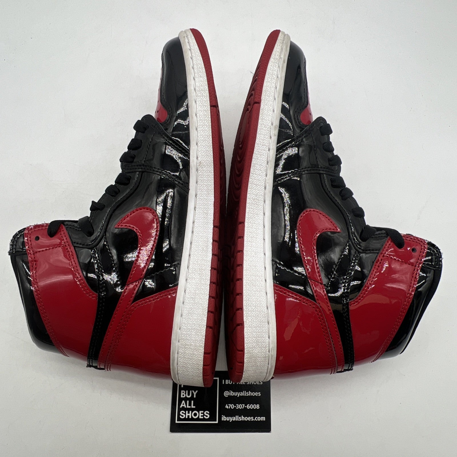 Size 10.5 - Air Jordan 1 Retro OG High Patent Bred (555088-063)