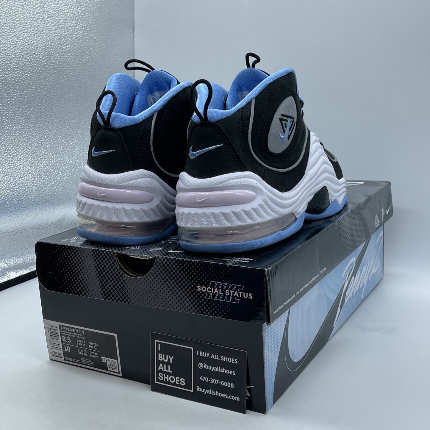 Size 8.5 - Nike Social Status x Air Penny 2 Playground Black (DM9132-001)