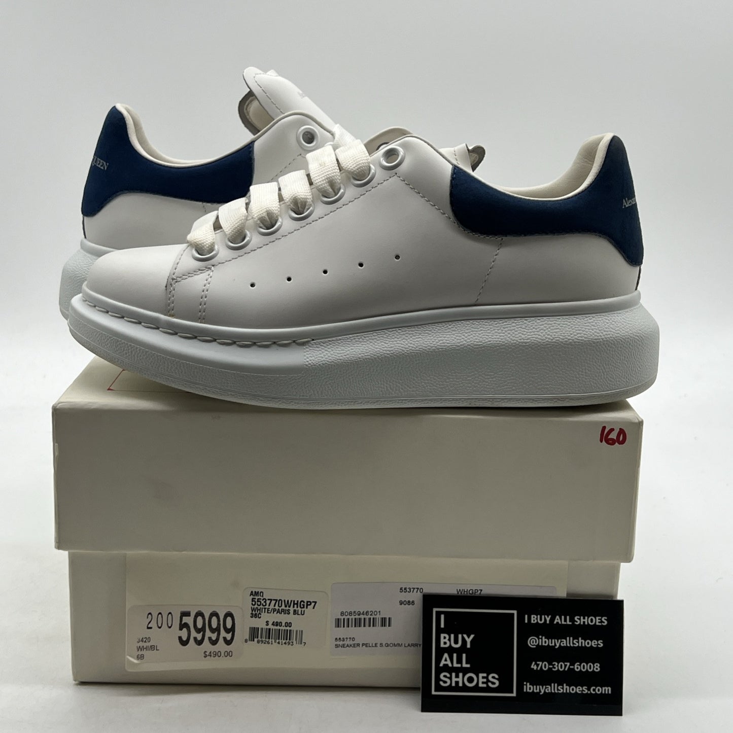 Size 36C - Alexander McQueen Oversized Classic Suede Blue Tail Men's Shoes