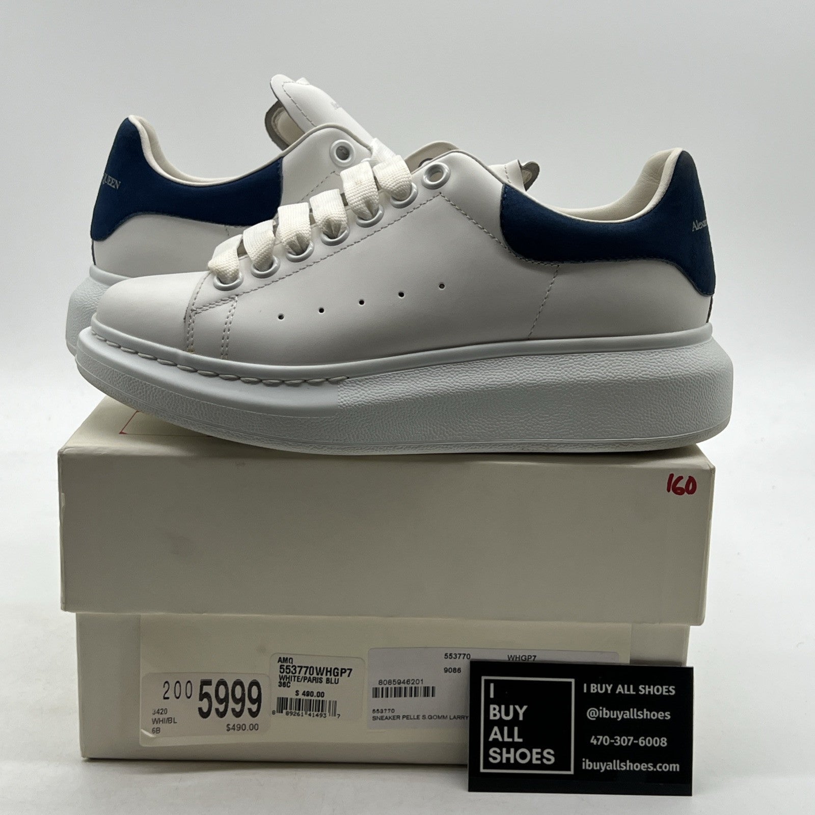 Size 36C - Alexander McQueen Oversized Classic Suede Blue Tail Men's Shoes