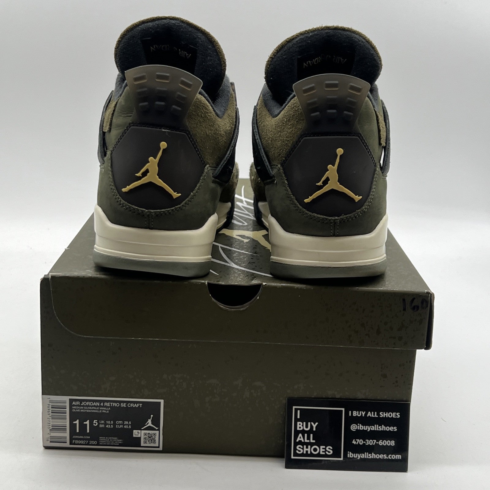 Size 11.5 - Air Jordan 4 SE Retro Low Craft - Olive (FB9927-200)