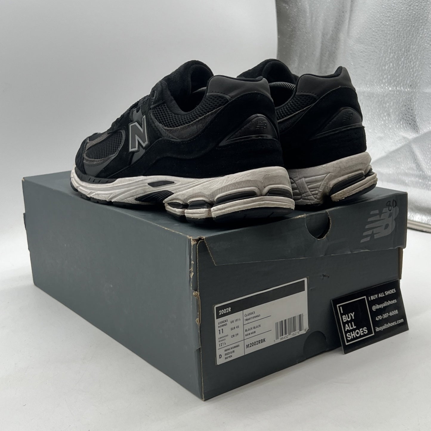 Size 11 - New Balance 2002R Black Gunmetal (M2002RBK)