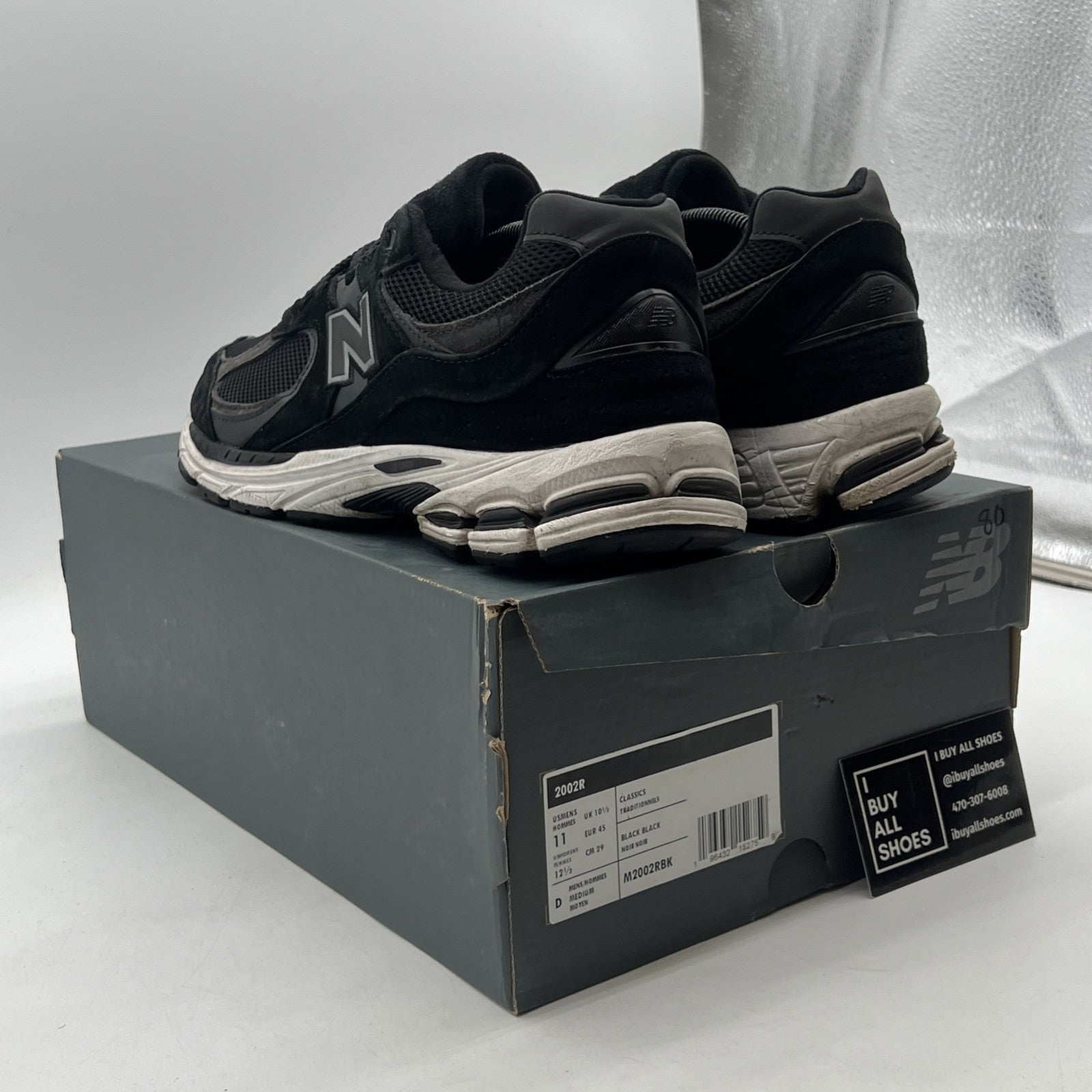Size 11 - New Balance 2002R Black Gunmetal (M2002RBK)