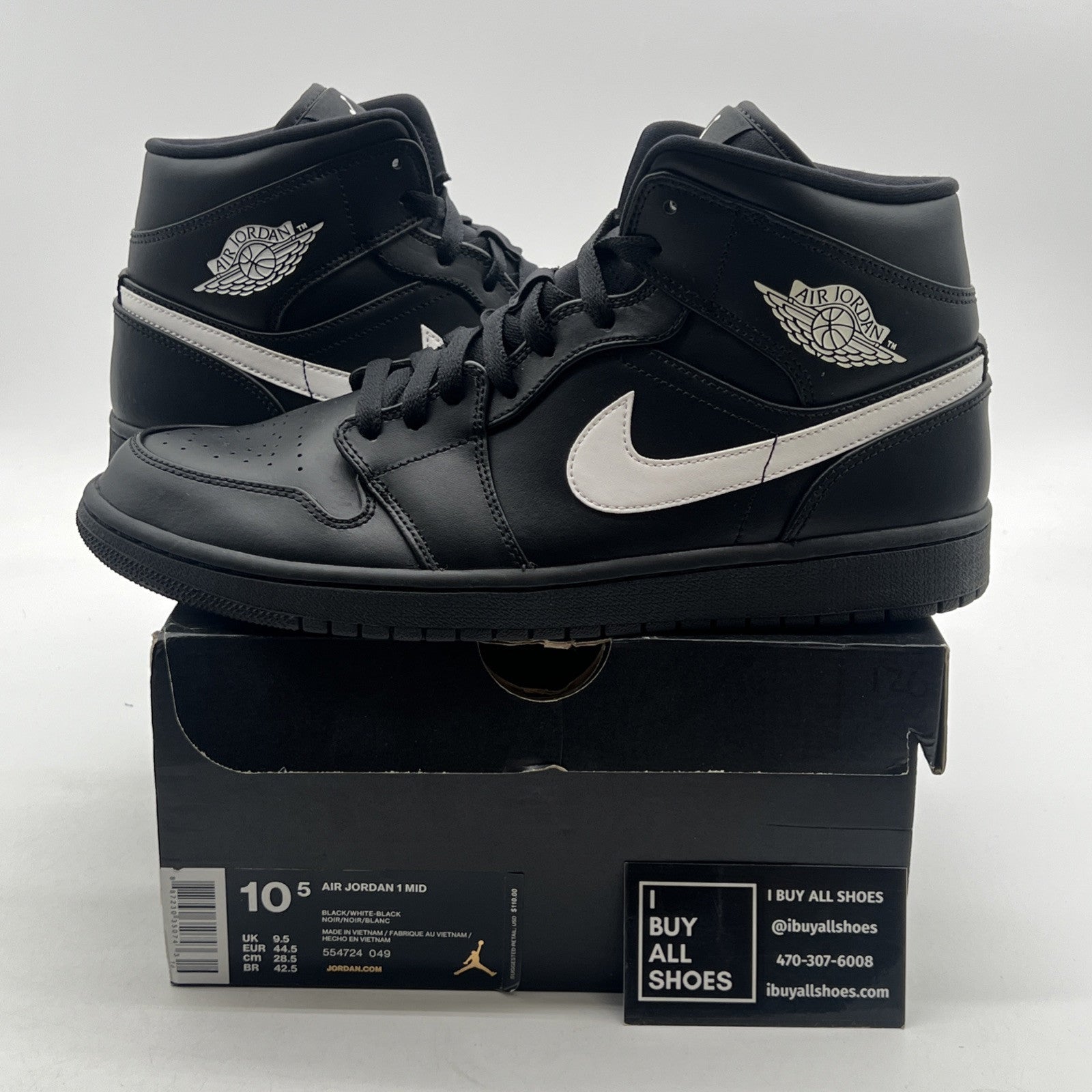 Size 10.5 - Air Jordan 1 Mid Speckle (554724-049)