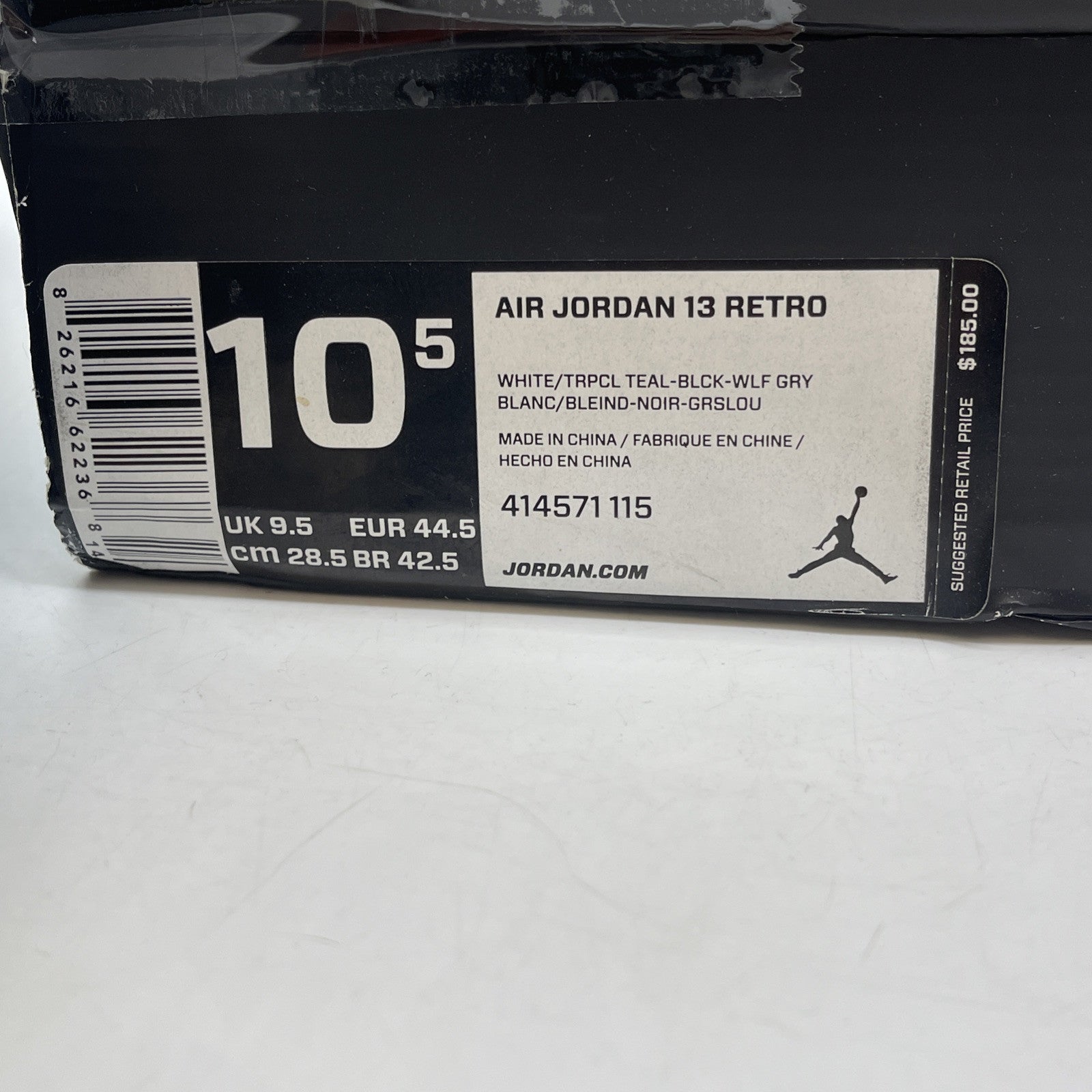 Size 10.5 - Air Jordan 13 Retro Barons Grey White Leather (414571-115)