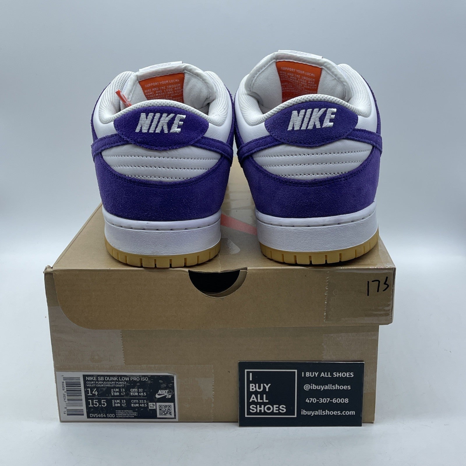 Size 14 - Nike SB Dunk Low Pro ISO Orange Label Court Purple (DV5464-500)