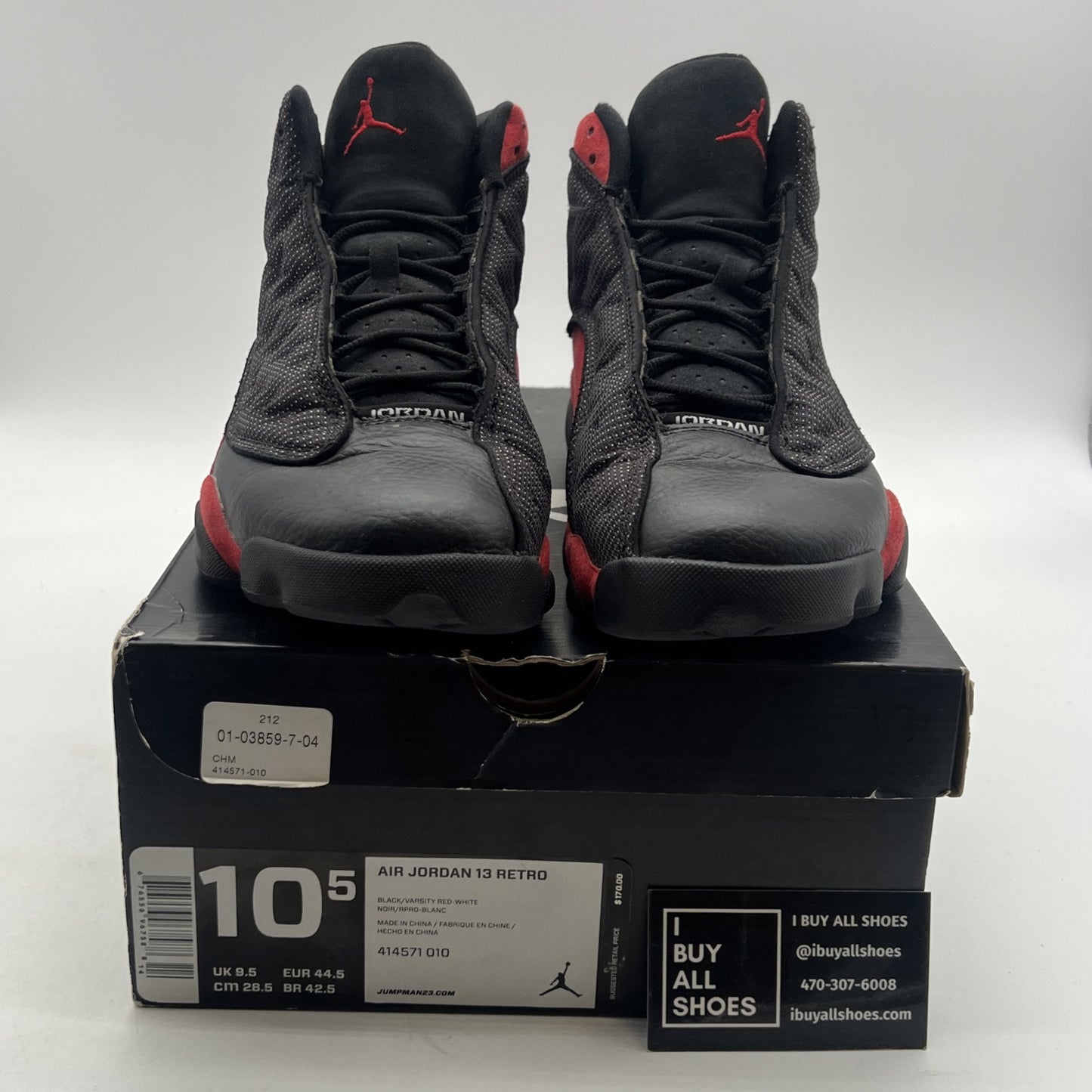 Size 10.5 - Air Jordan 13 Retro 2013 Bred (414571-010)
