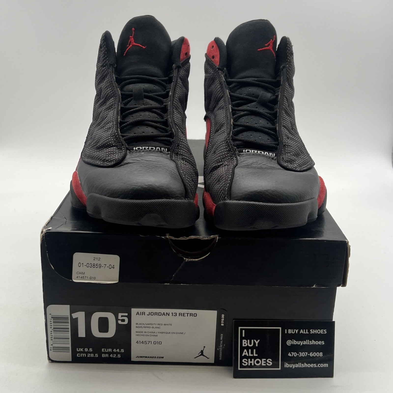 Size 10.5 - Air Jordan 13 Retro 2013 Bred (414571-010)