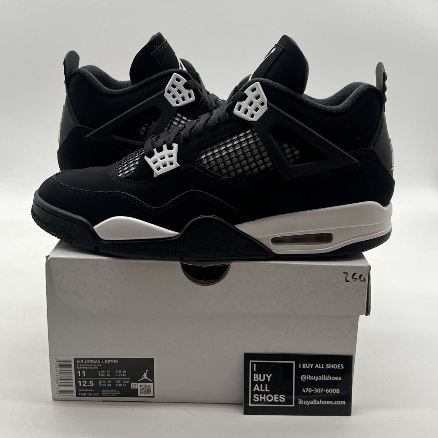 Size 11 - Air Jordan 4 Retro White Thunder (FQ8138-001)