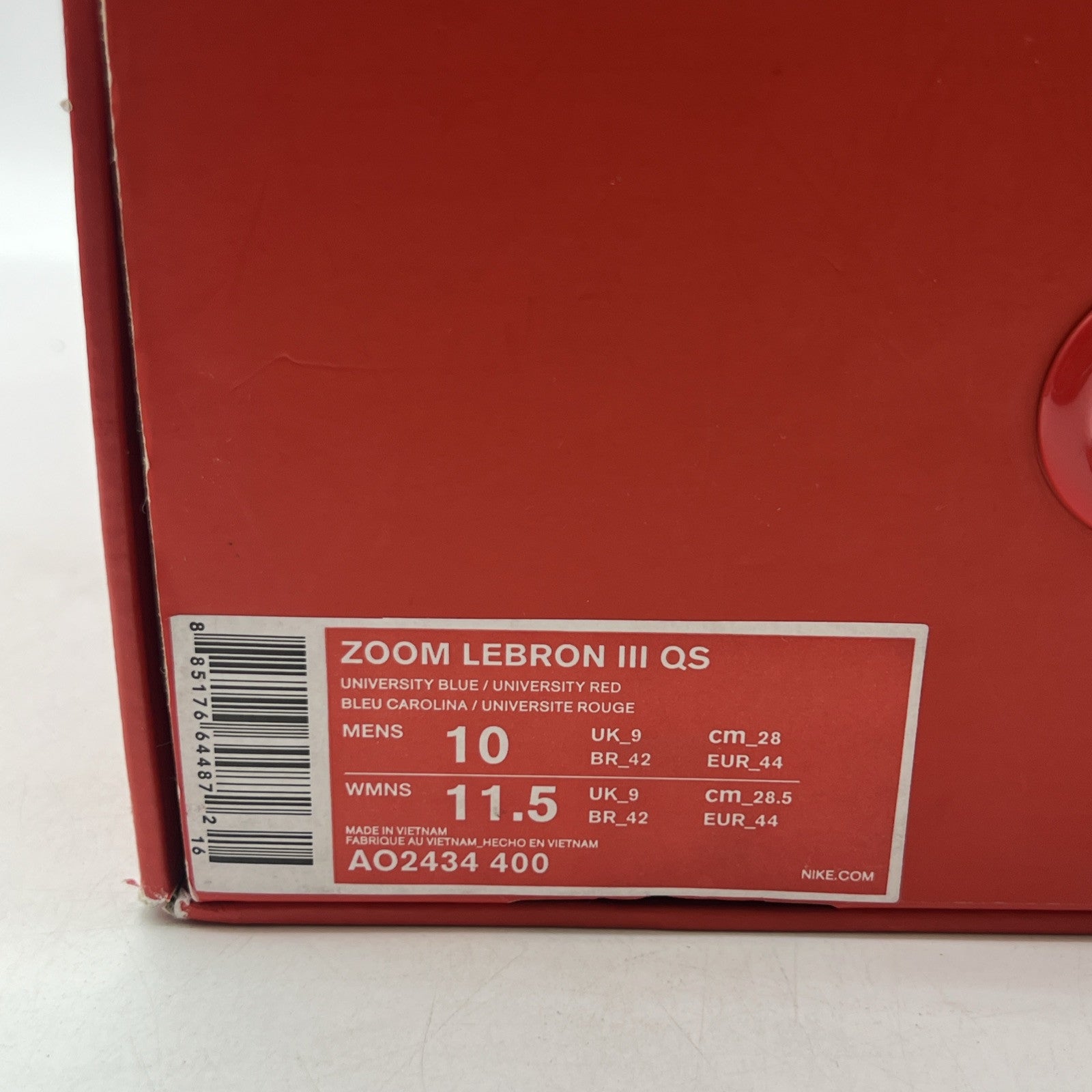 Size 10 - Nike Zoom LeBron 3 Houston Oilers (AO2434-400)