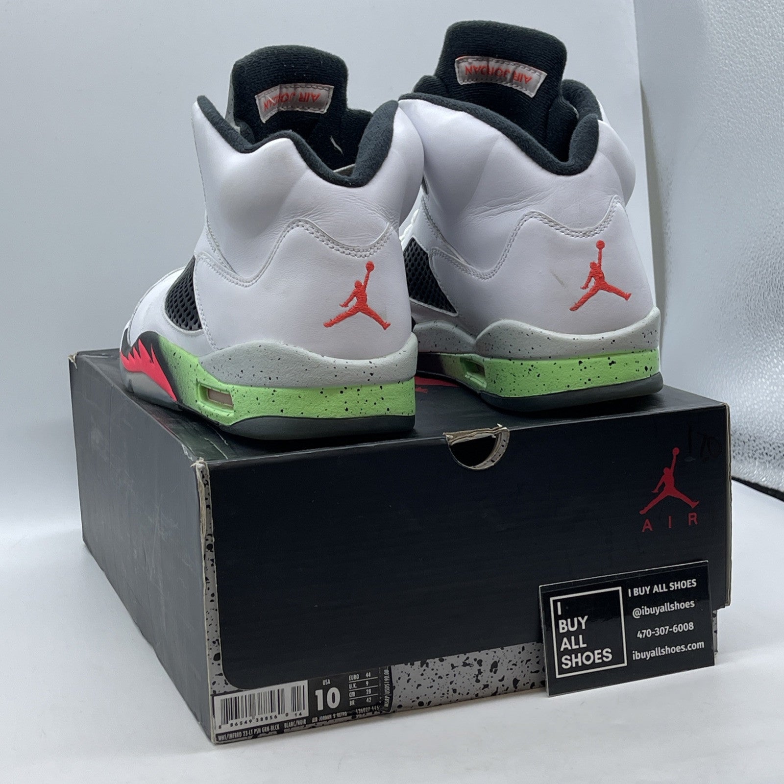 Size 10 - Air Jordan 5 Retro Pro Stars White Black Leather (136027-115)