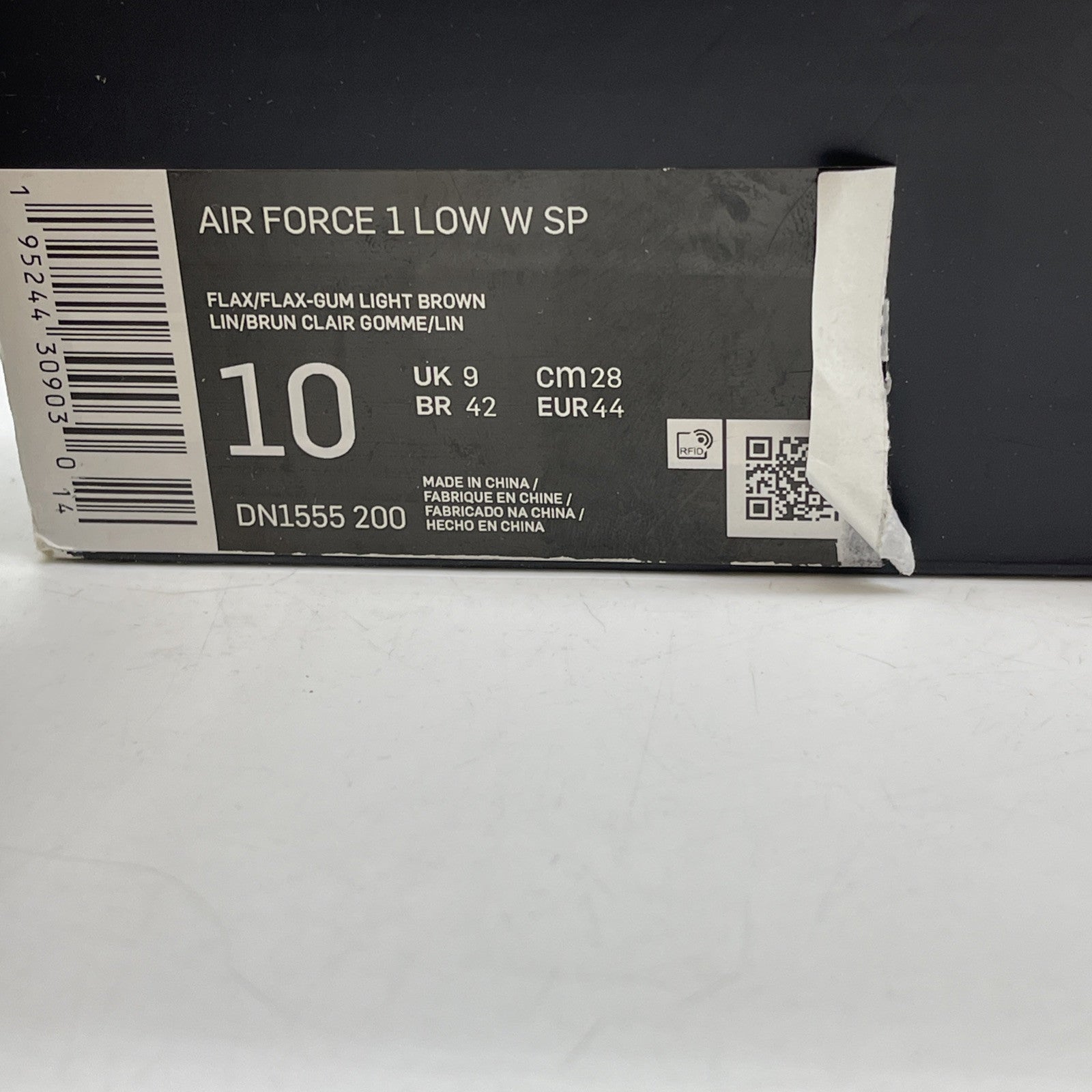 Size 10 - Nike Air Force 1 Low SP x Supreme Wheat Brown Red Suede (DN1555-200)