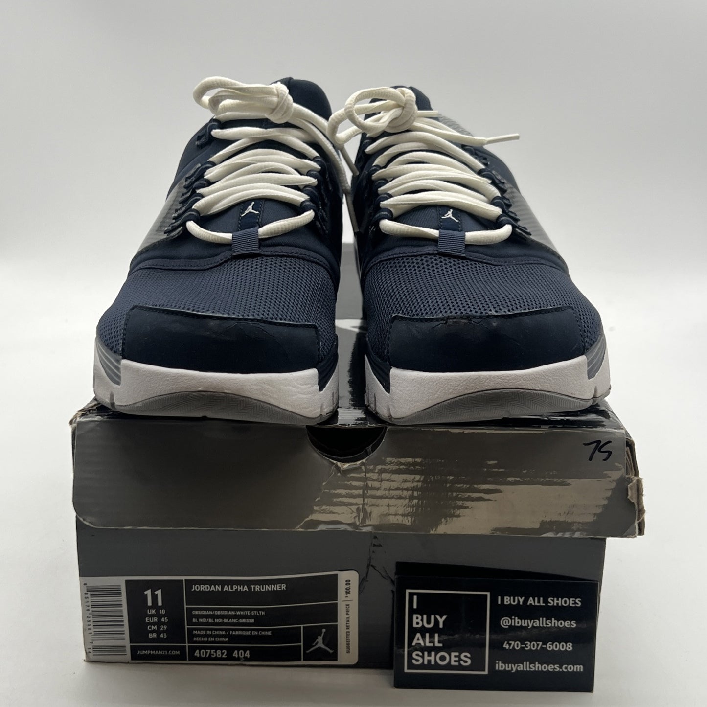 Size 11 - Jordan Alpha Trunner Obsidian (407582-404)