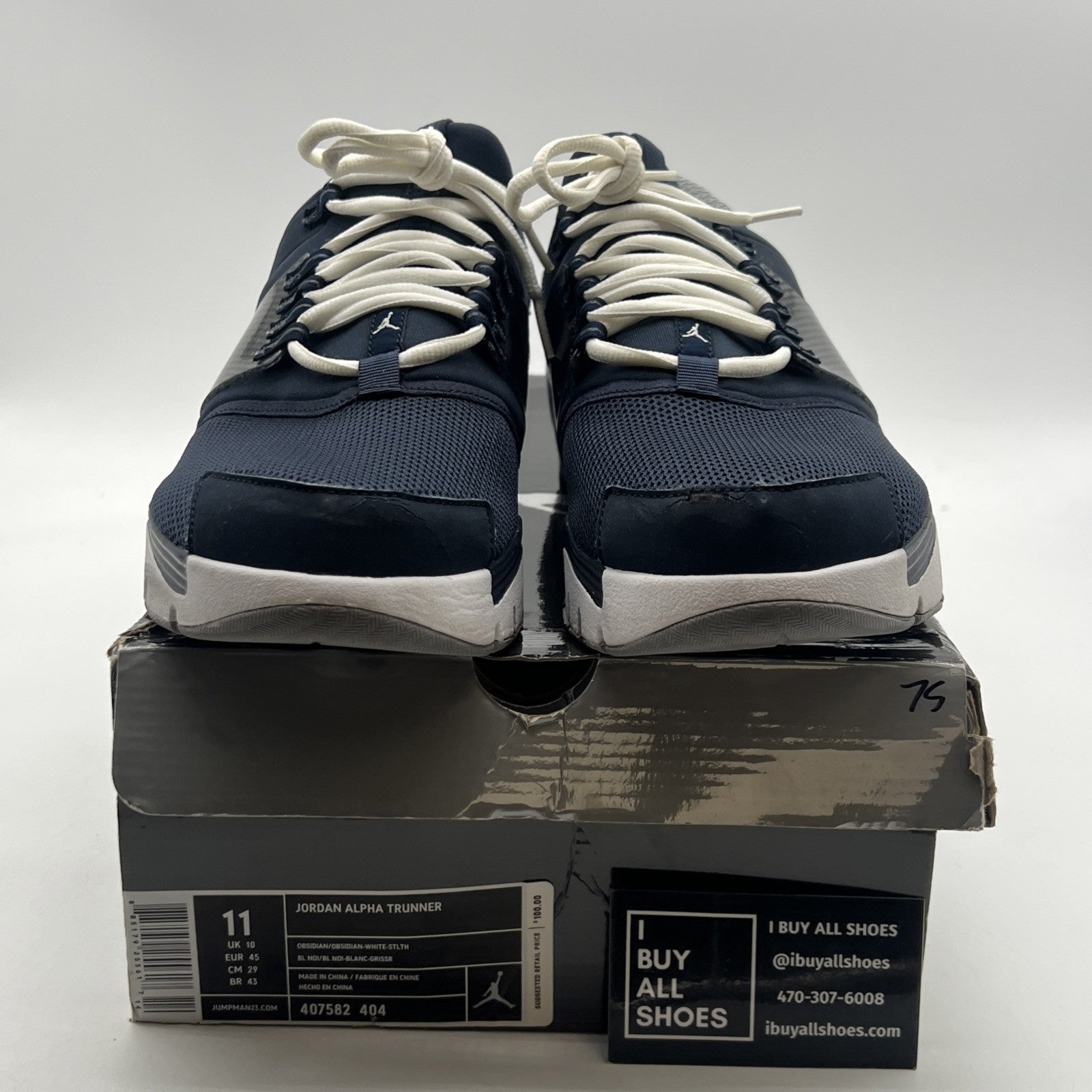 Size 11 - Jordan Alpha Trunner Obsidian (407582-404)