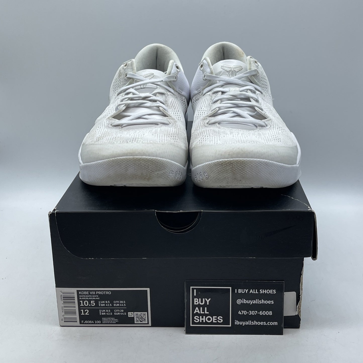 Size 10.5 - Nike Kobe 8 Protro Low Halo White Black Suede (FJ9364-100)