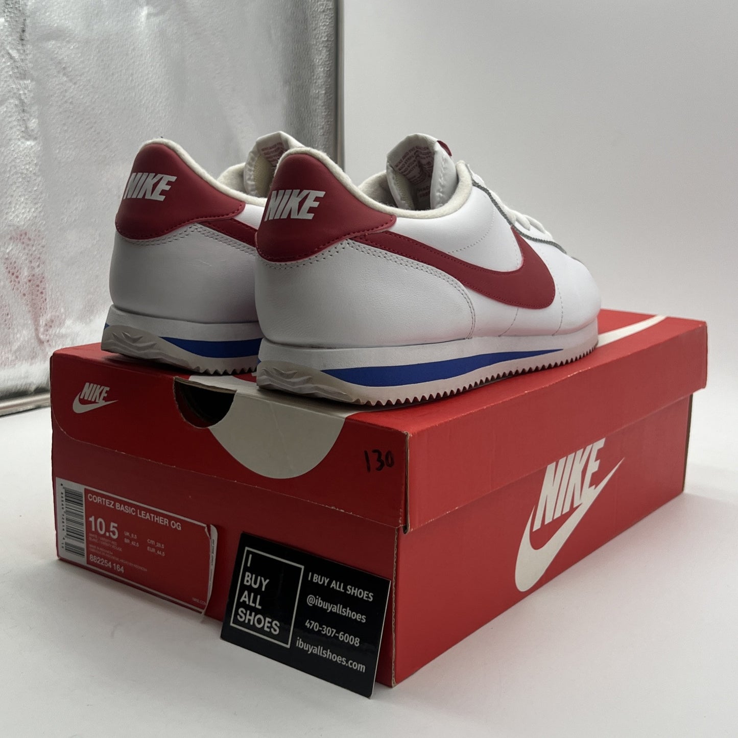 Size 10.5 - Nike Cortez Basic Leather OG Forrest Gump (882254-164)