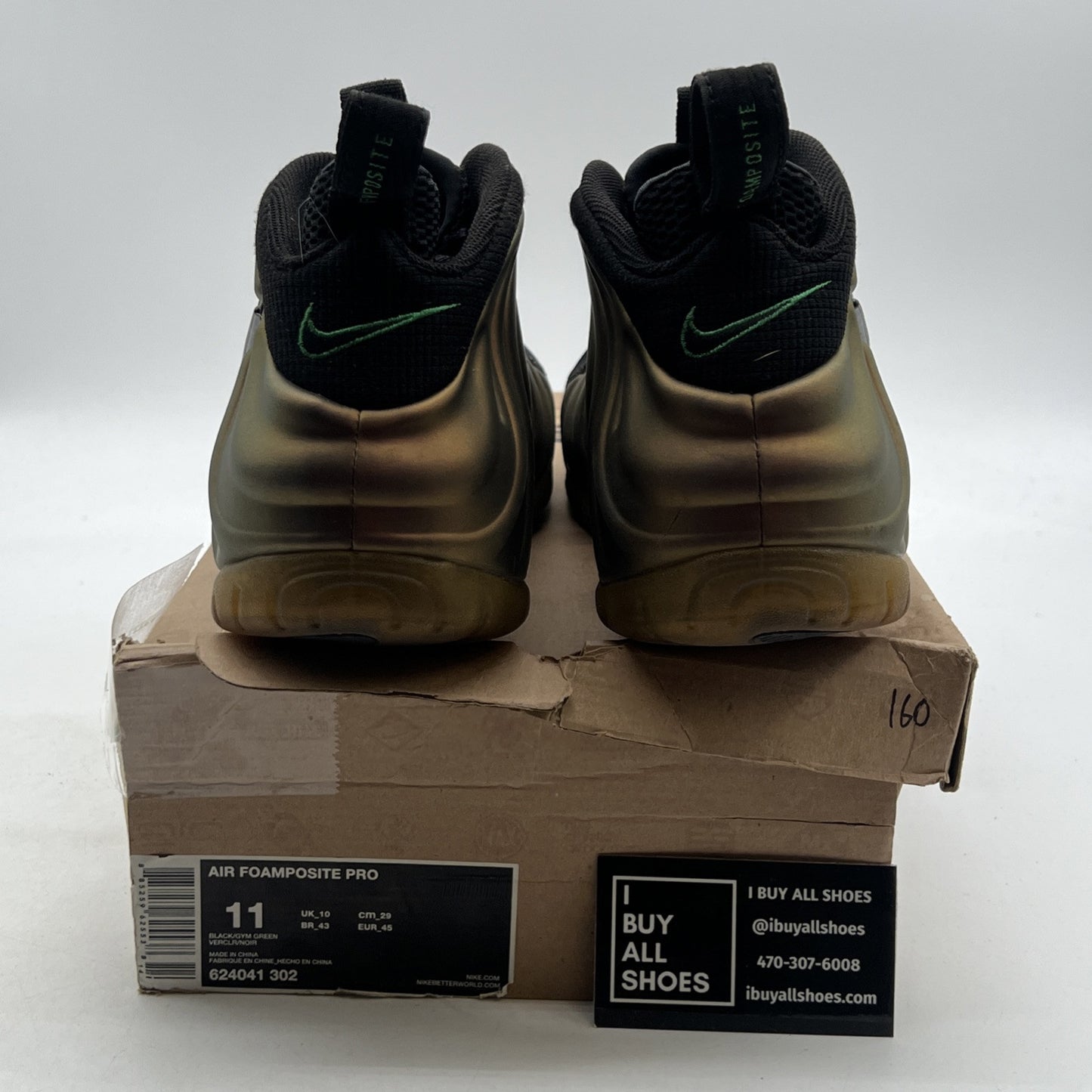 Size 11 - Nike Foamposite Pro Gym Green (624041-302)