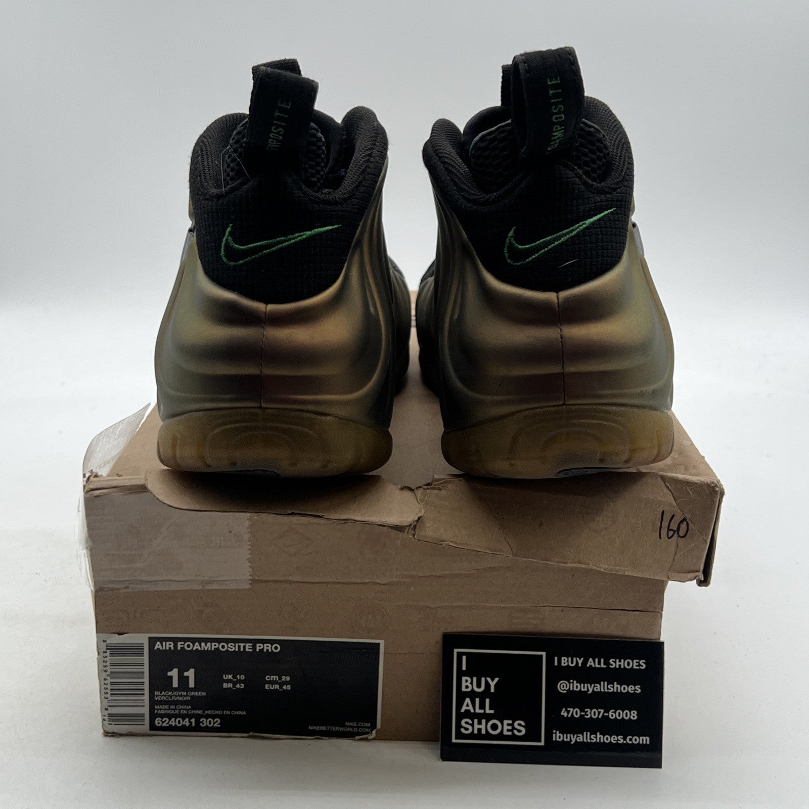 Size 11 - Nike Foamposite Pro Gym Green (624041-302)