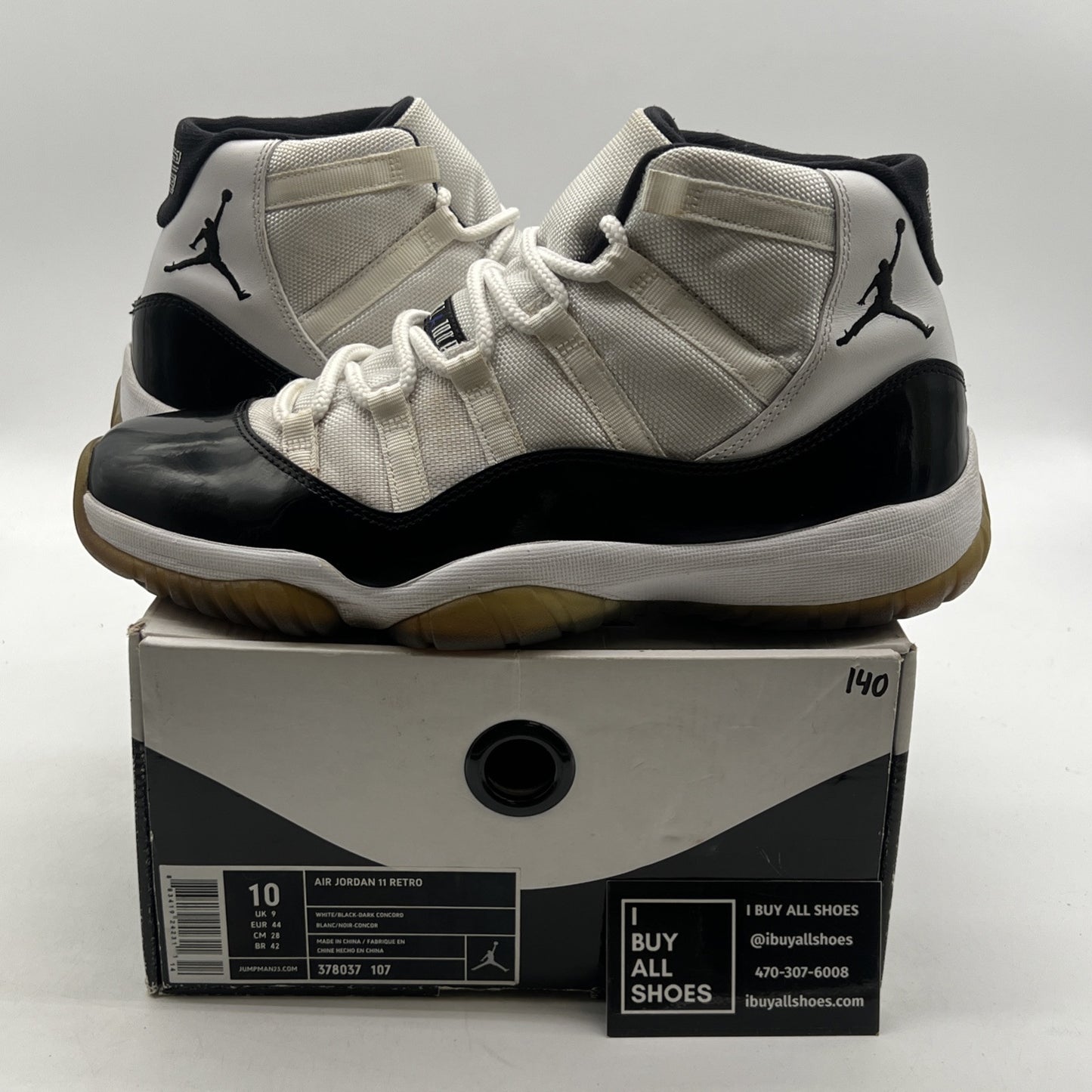 Size 10 - Air Jordan 11 Retro Concord 2011 (378037-107)