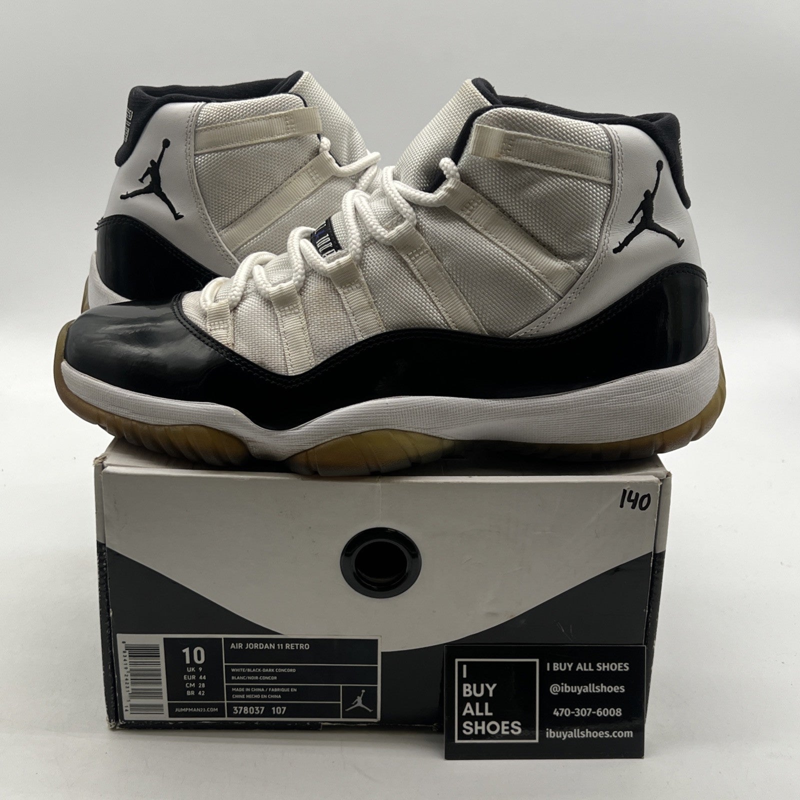 Size 10 - Air Jordan 11 Retro Concord 2011 (378037-107)