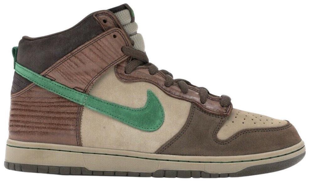 Size 13 - Nike Dunk Premium SB High Tweed Classic Green Brown (313171-231)