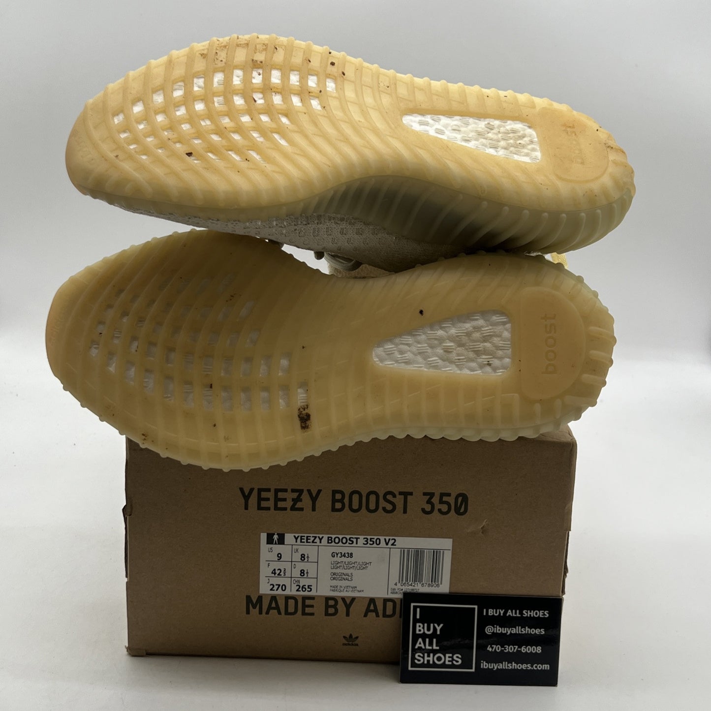 Size 9 - Adidas Yeezy Boost 350 V2 Low Light (GY3438)