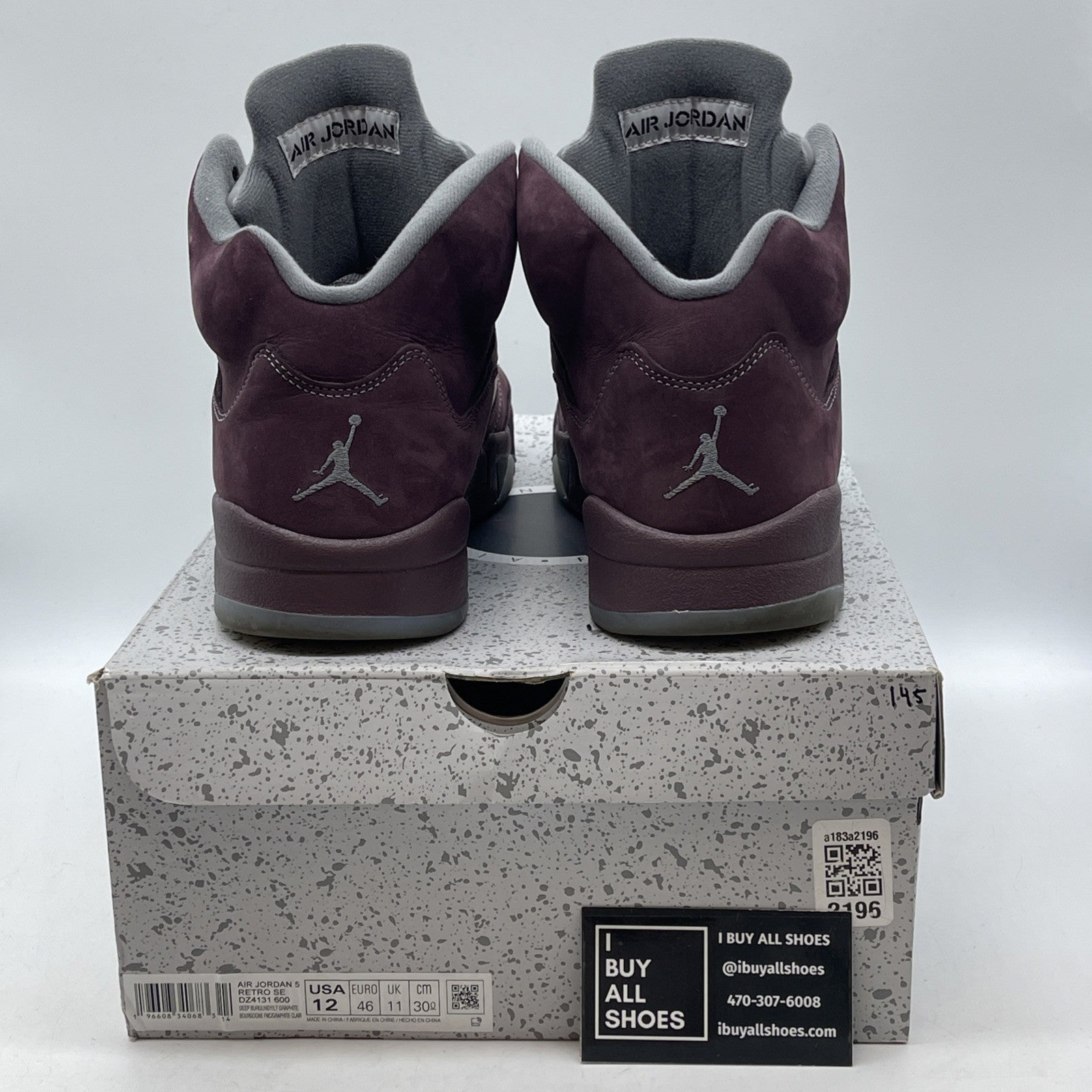 Size 12 - Air Jordan 5 Retro SE 2023 Burgundy Suede (DZ4131-600)