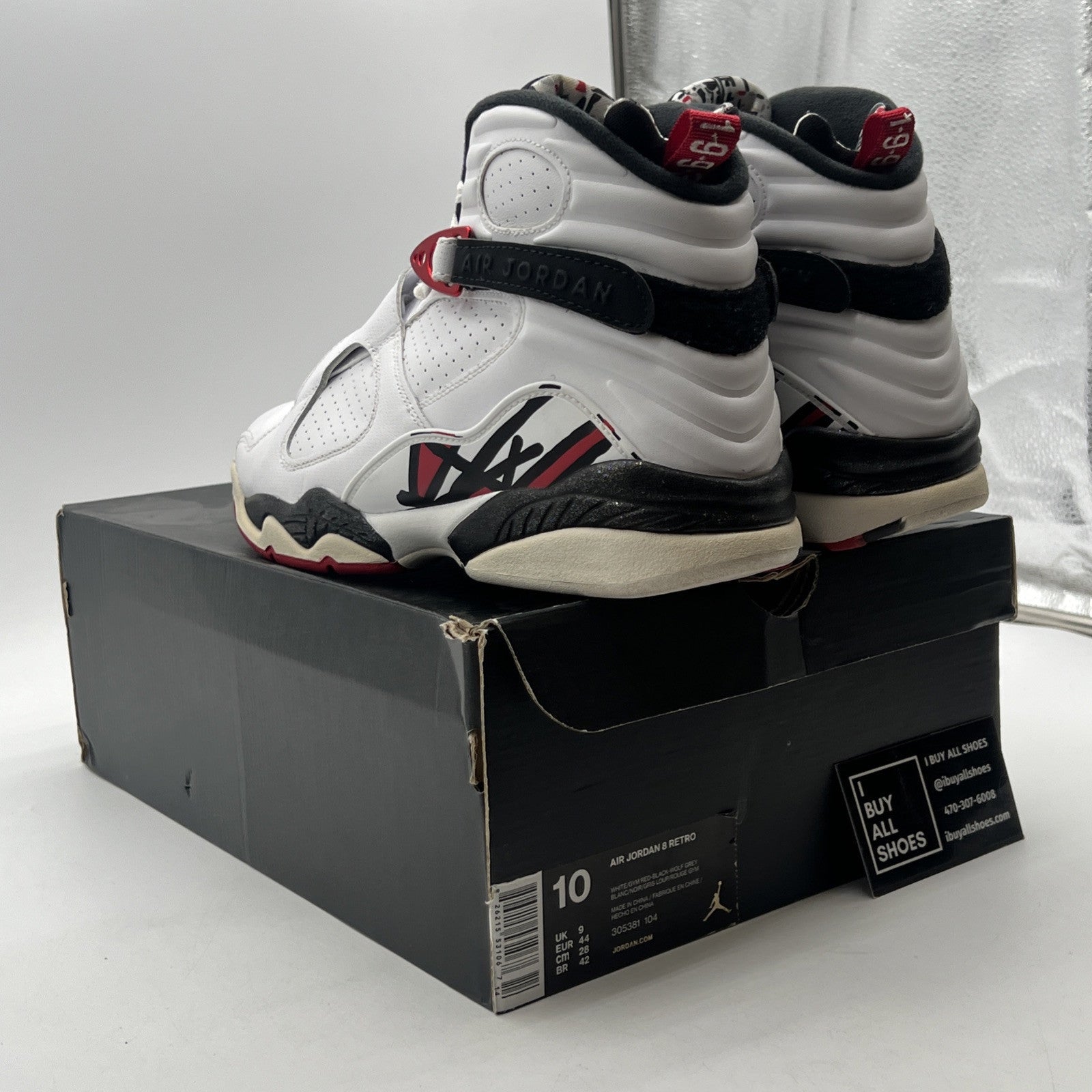Size 10 - Air Jordan 8 Retro Alternate (305381-104)