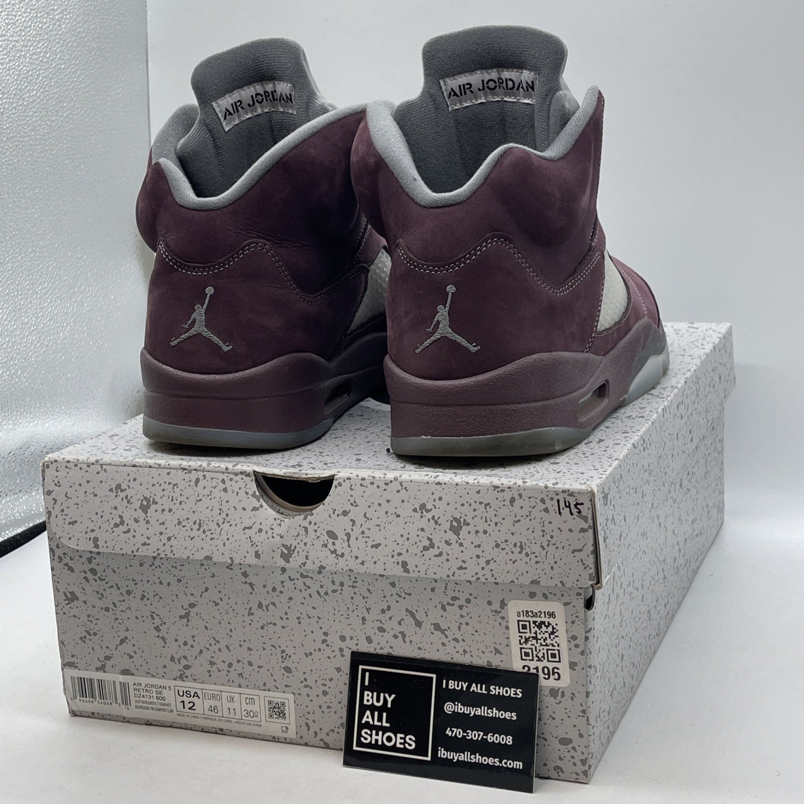 Size 12 - Air Jordan 5 Retro SE 2023 Burgundy Suede (DZ4131-600)