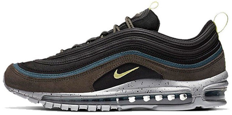 Size 10 - Nike Air Max 97 Newsprint Grey Blue Black Suede Leather (DB4611-001)
