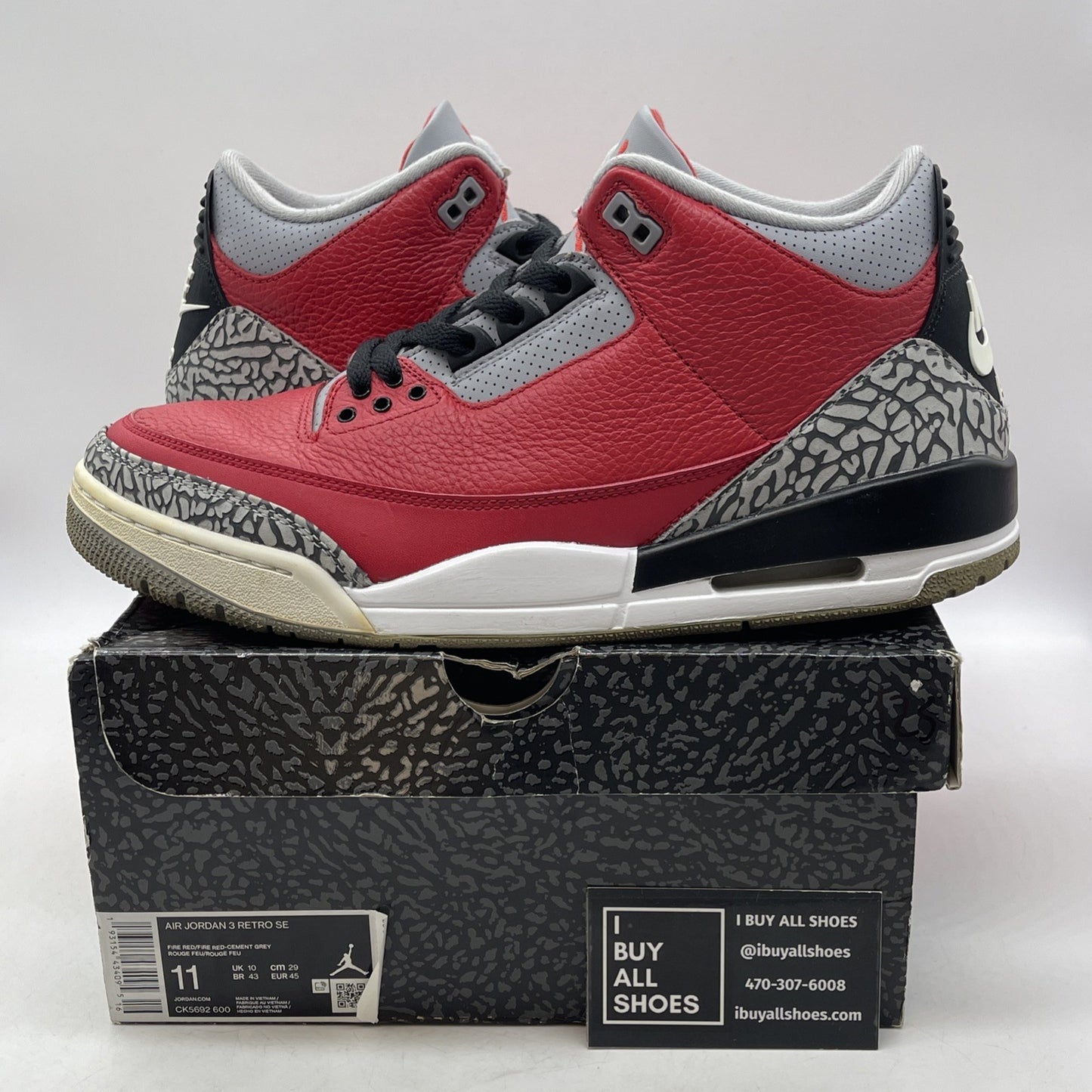 Size 11 - Jordan 3 Retro SE Mid Unite Red Grey Suede Leather (CK5692-600)
