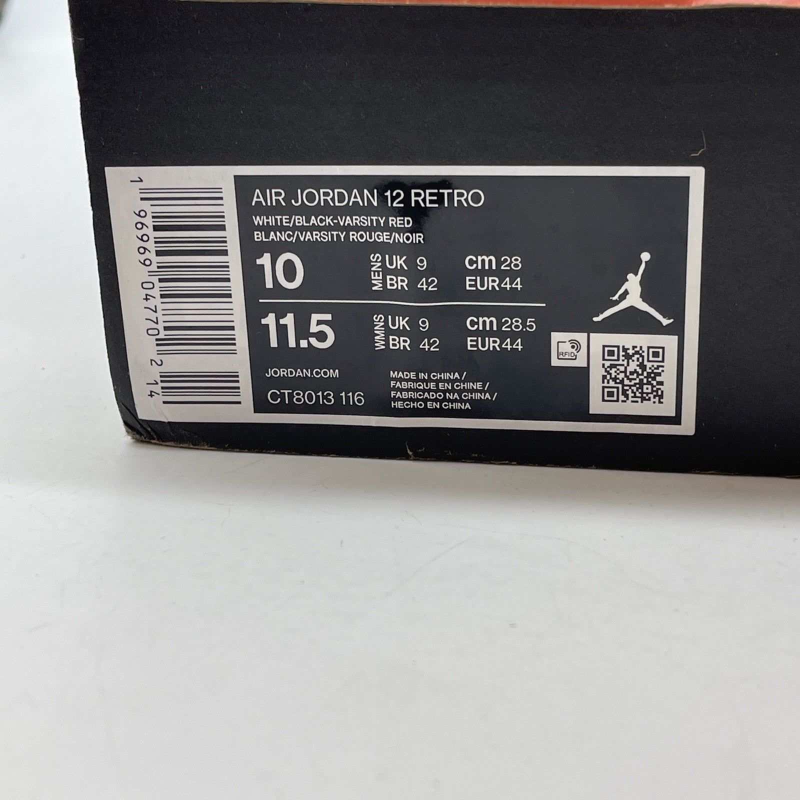 Size 10 - Jordan 12 Retro 2023 Mid Cherry Red White Leather (CT8013-116)