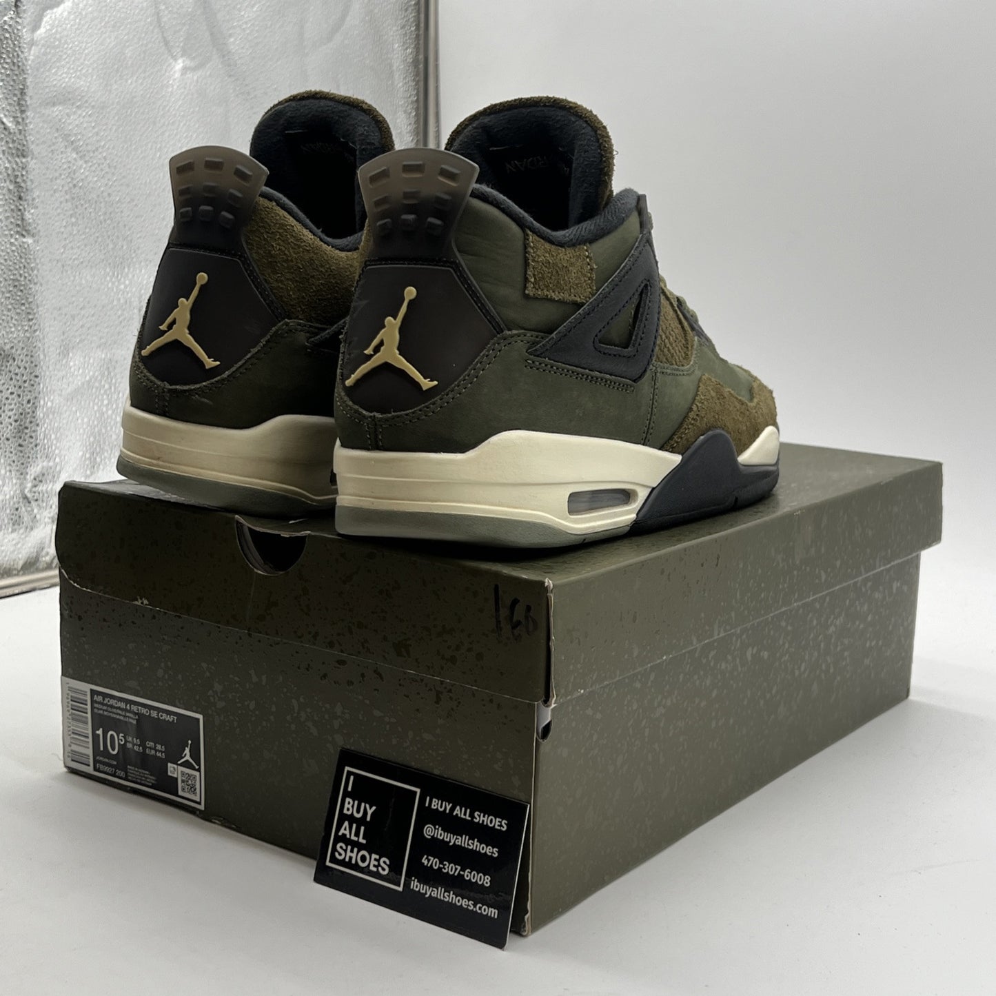 Size 10.5 - Air Jordan 4 SE Retro Low Craft - Olive (FB9927-200)