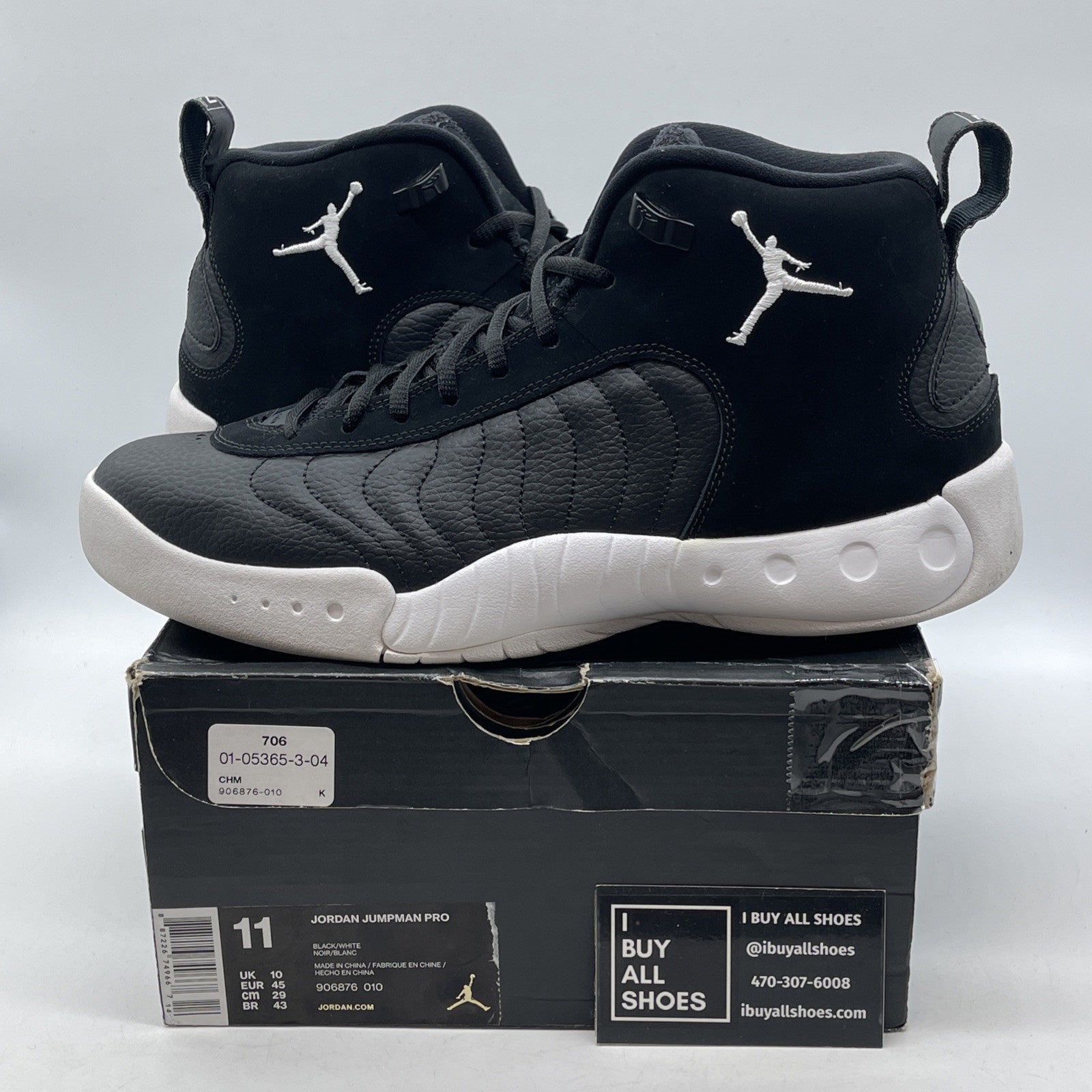 Size 11 - Jordan Jumpman Pro Cyber Monday Black Suede Leather (906876-010)