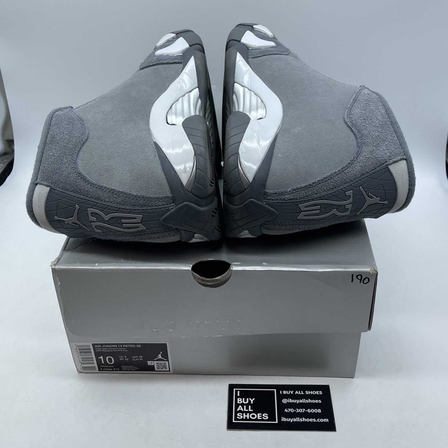 Size 10 -Air Jordan 14 Retro SE Mens Sz 13 Flight Grey Stealth White(FJ3460-012)
