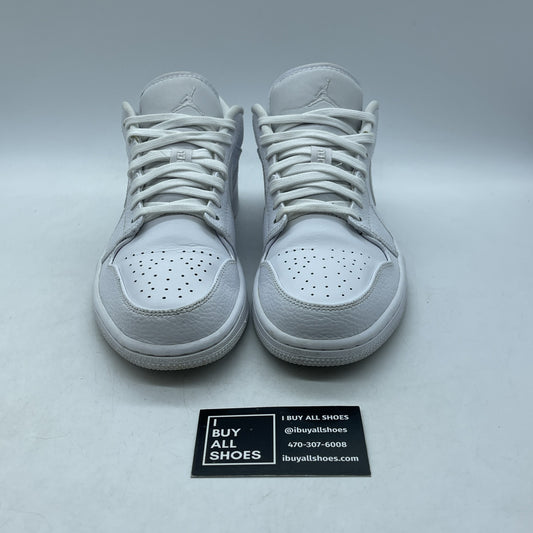 Size 8.5 - Air Jordan 1 Low Triple White Leather (553558-130