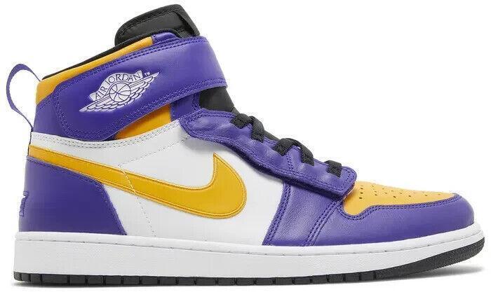 Size 11.5 - Air Jordan 1 FlyEase High Lakers Purple White Yellow (CQ3835-517)