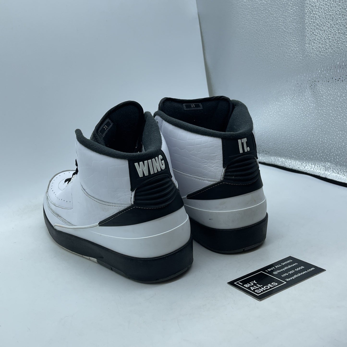 Size 13 - Air Jordan 2 Retro Wing It Black White Leather (834272-103)