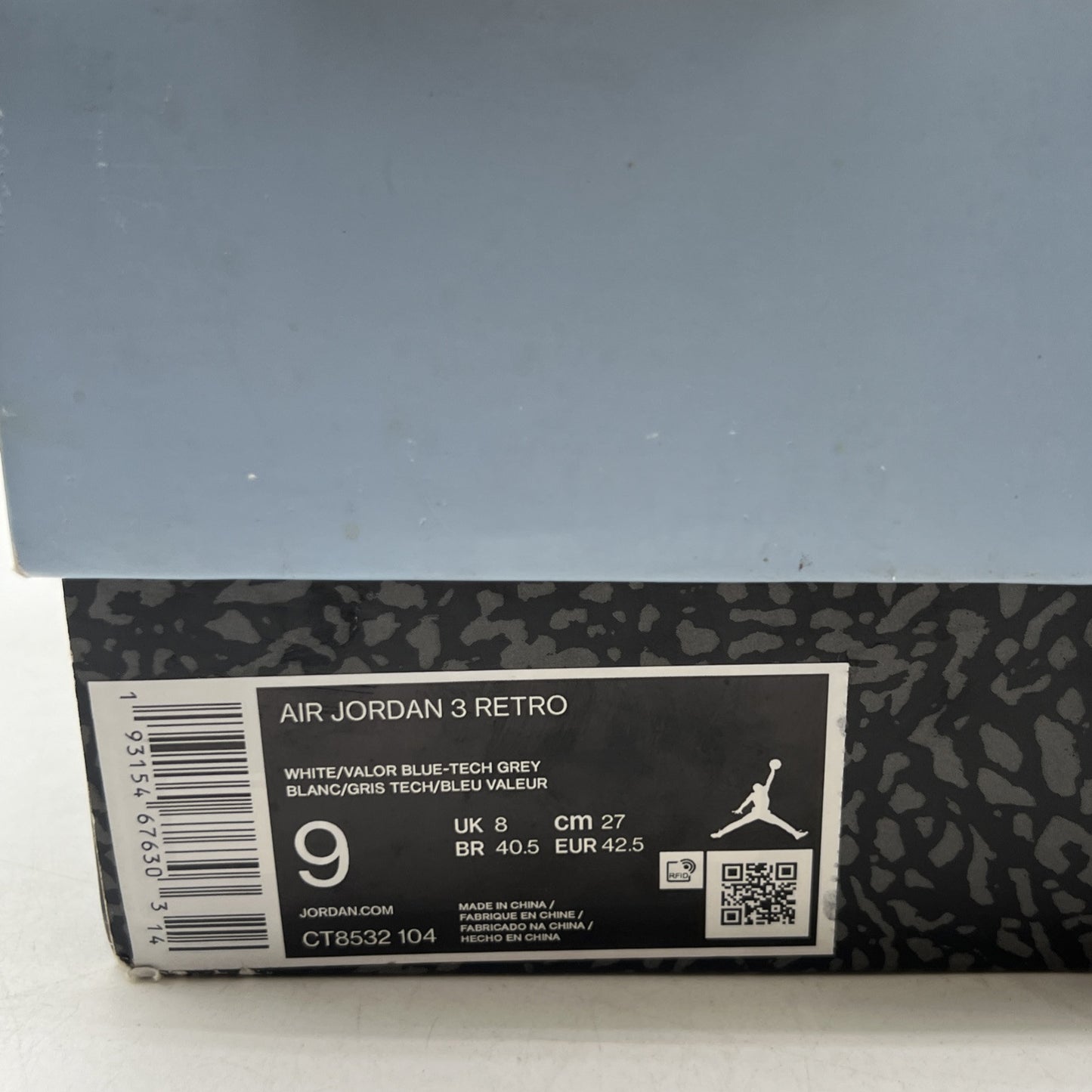 Size 9 - Air Jordan 3 Retro Mid UNC (CT8532-104)