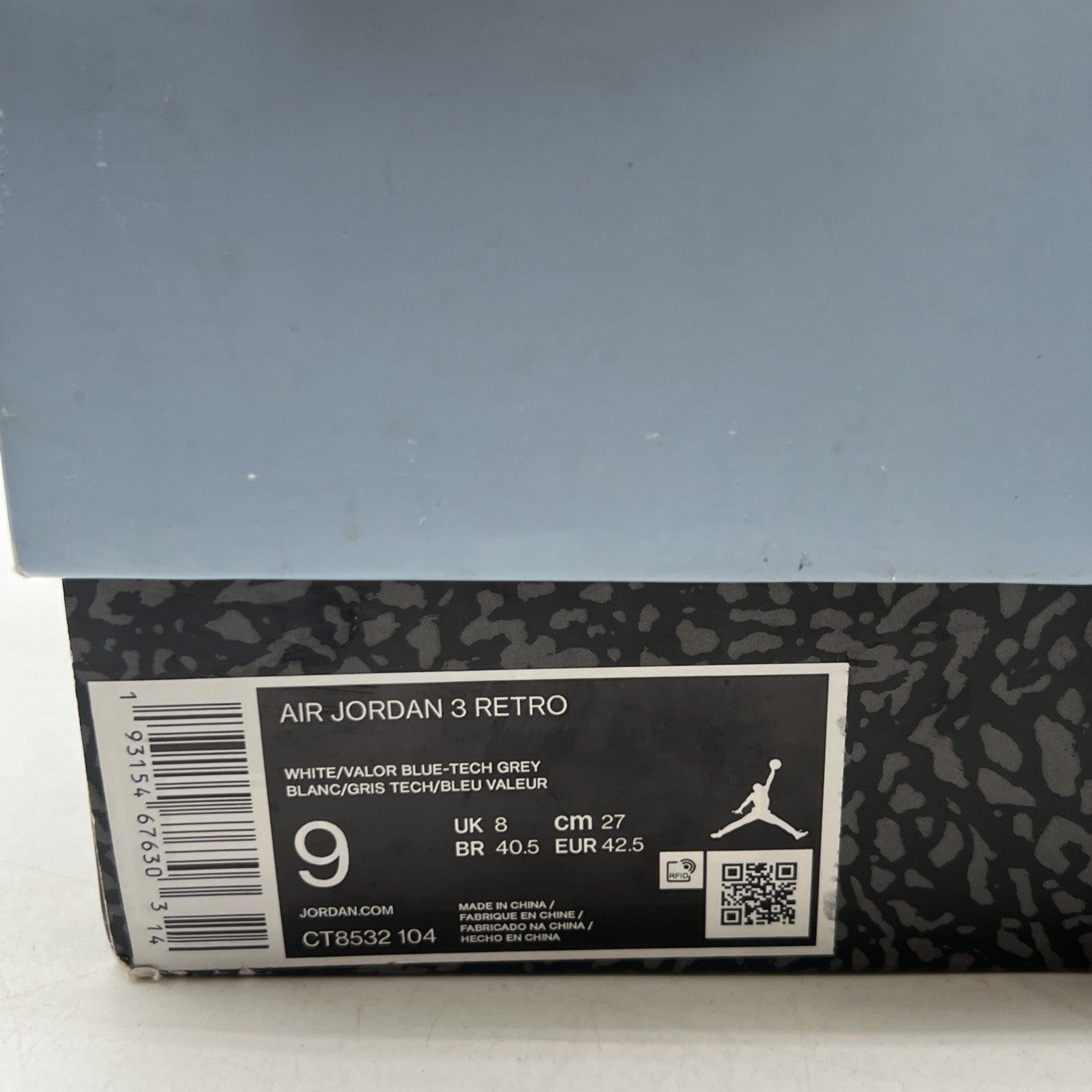 Size 9 - Air Jordan 3 Retro Mid UNC (CT8532-104)