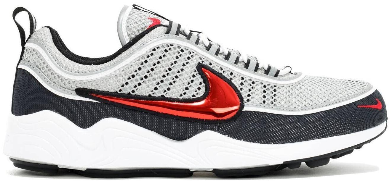 Size 9.5 - Nike Air Zoom Spiridon '16 2016 Silver Red (849776-001)